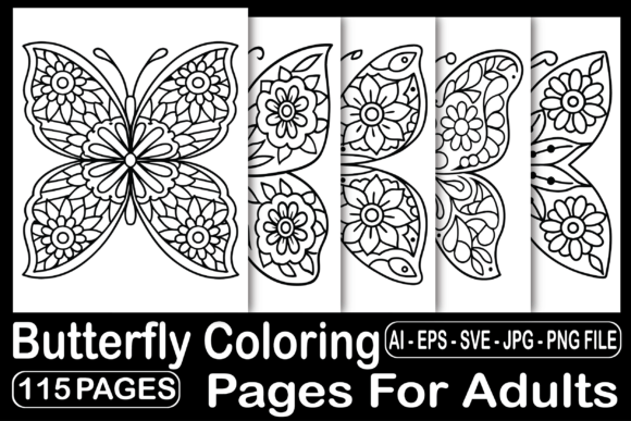 115 Butterfly Coloring Pages for Adults