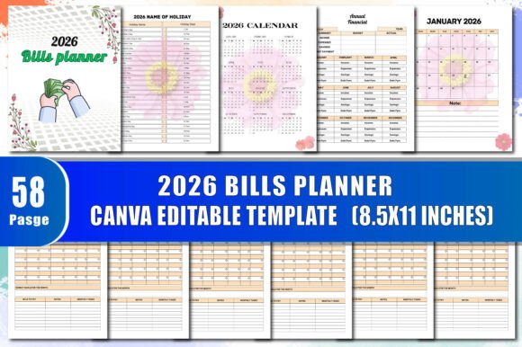 2026 Bills Planner for Financial Clarity