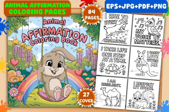 Animal Affirmation Coloring Pages