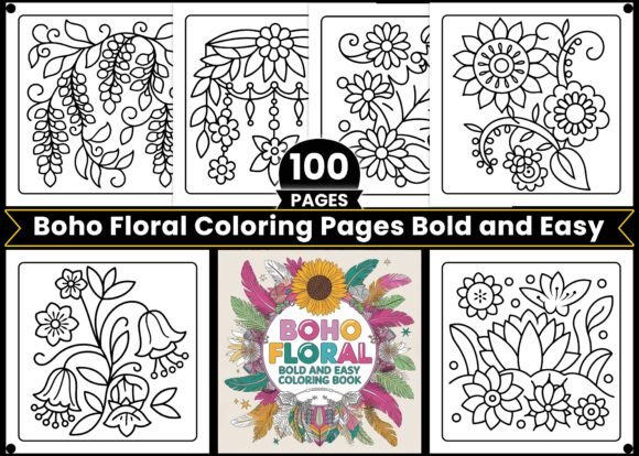 Boho Floral Coloring Pages Bold and Easy: A Creative Tool for Modern Creators and Entrepreneurs