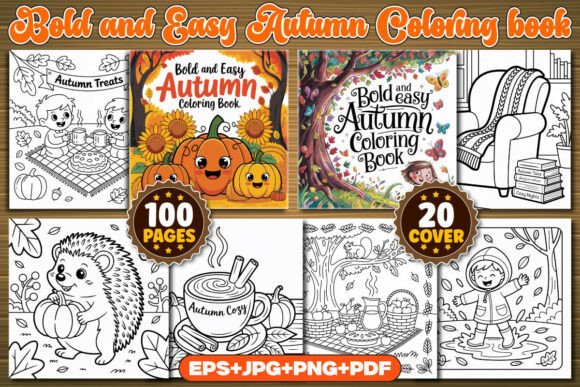 Bold and Easy Autumn Coloring Book