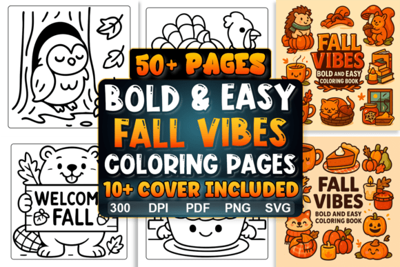 Bold and Easy Fall Vibes Coloring Page: A Strategic Tool for Creative Engagement and Seasonal Productivity