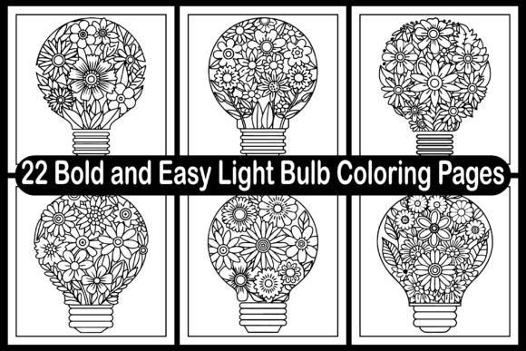 Bold and Easy Light Bulb Coloring Pages