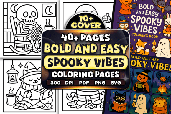 Bold Easy Spooky Vibes Coloring Pages: A Playful Way to Embrace the Halloween Spirit