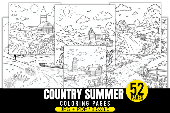 Country Summer Coloring Pages