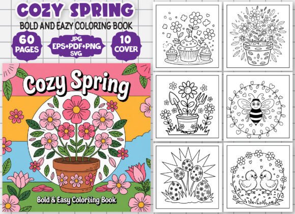 Cozy Spring Coloring Book for Kids