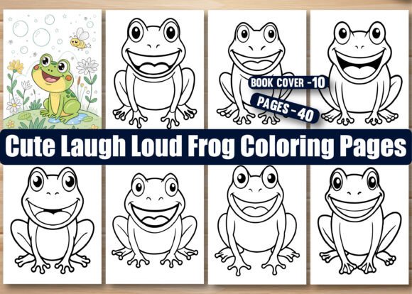 Cute Laugh Loud Frog Coloring Pages