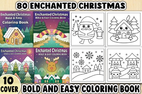 Enchanted Christmas Bold and Easy Coloring Pages for Creative Engagement and Productivity