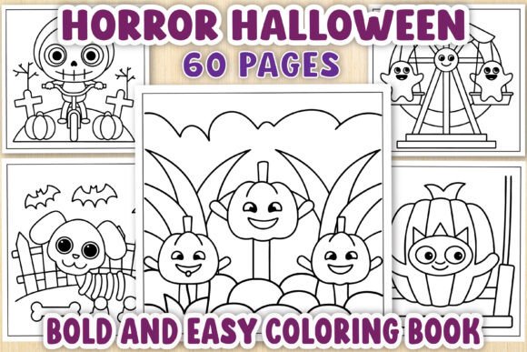 Horror Halloween Coloring Book Pages