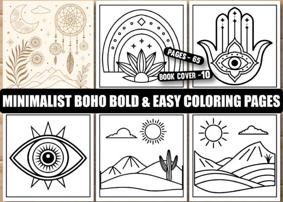 Minimalist Boho Coloring Pages Bold Easy: A Modern Approach to Creative Expression