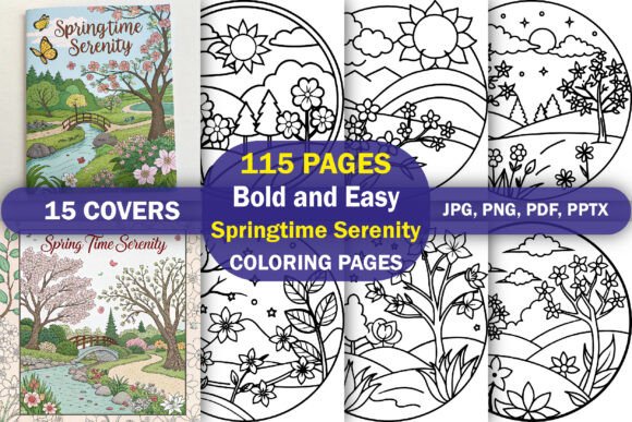 Springtime Serenity Coloring Pages