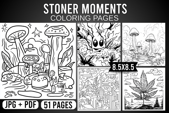 Stoner Moments Coloring Pages: A Unique Creative Resource for Artists and Entrepreneurs