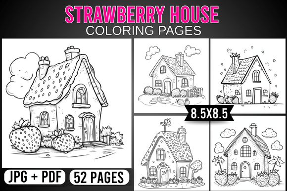 Strawberry House Coloring Pages