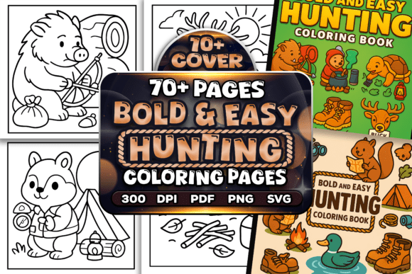 The Bold Easy Hunting Coloring Pages Bundle: A Creative Tool for Modern Creatives and Entrepreneurs